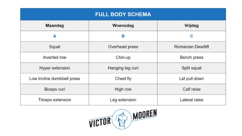 Full body workout schema: de voordelen en nadelen + voorbeeldschema’s